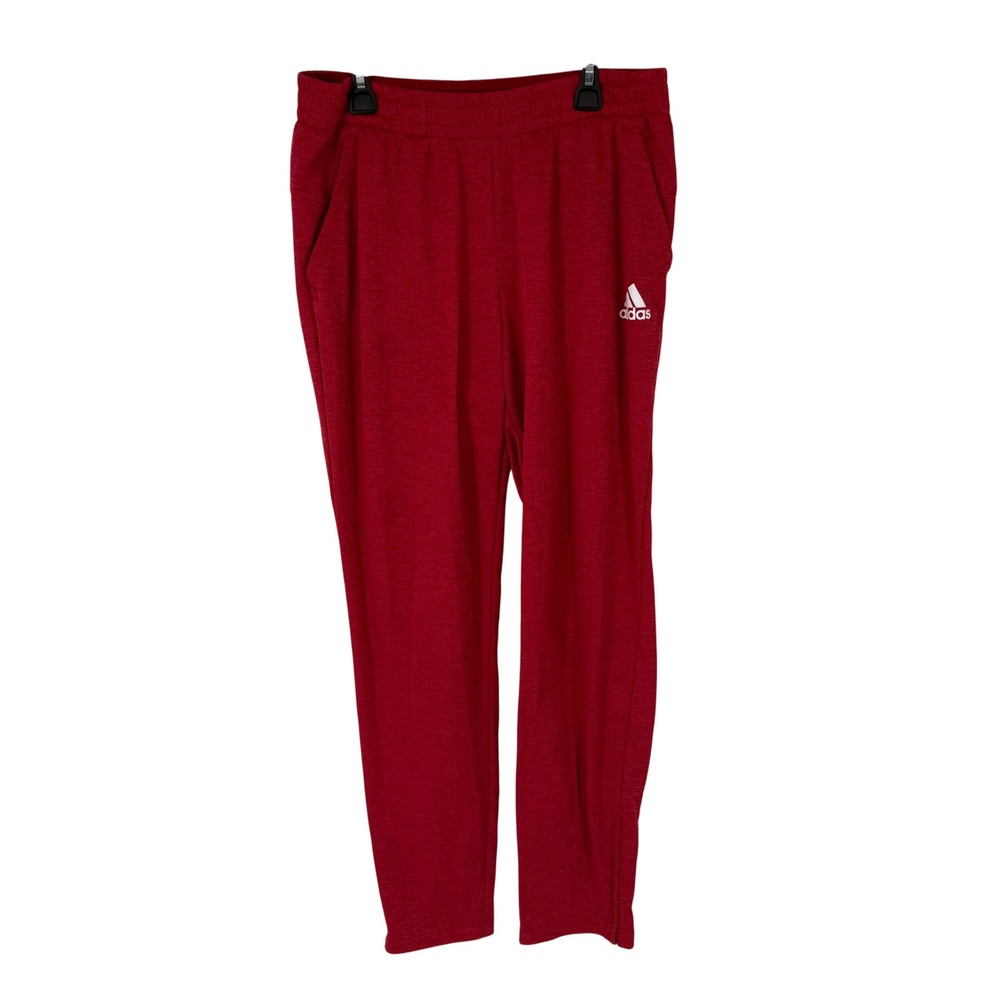 Adidas Jogger Pants Mens Large Red Ankle Zip CY7047 Mesh Athletic